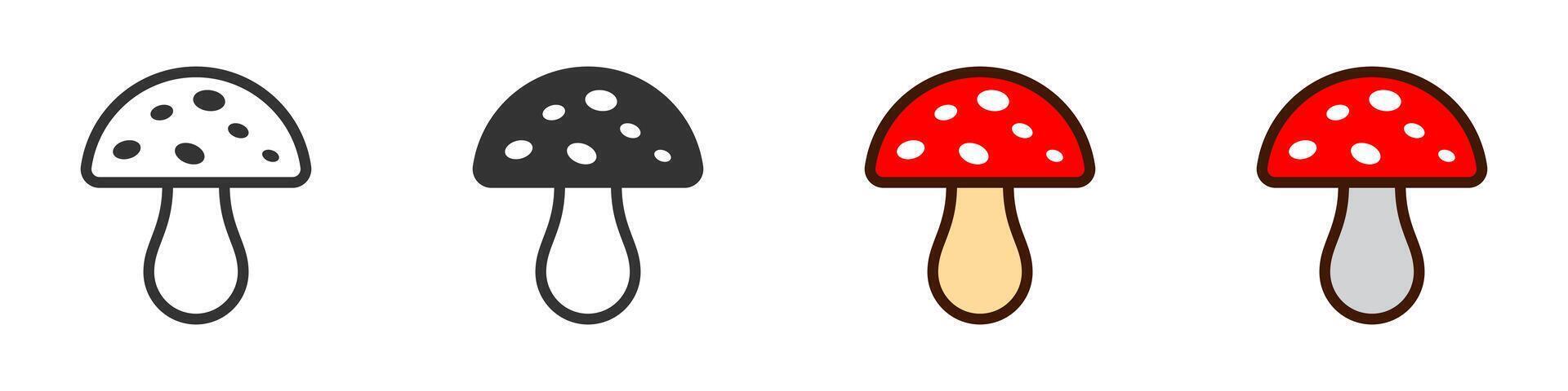 flyga agaric ikon. vektor illustration.