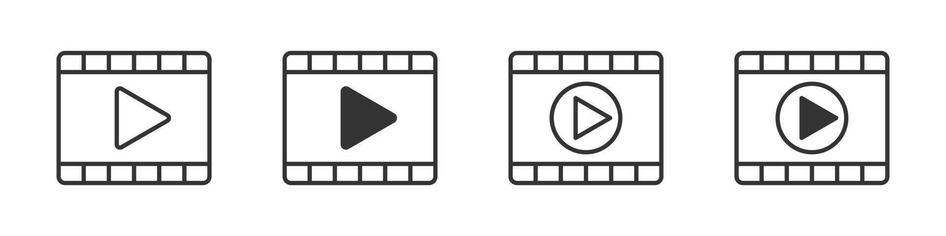Video Clip Symbol. Vektor Illustration.