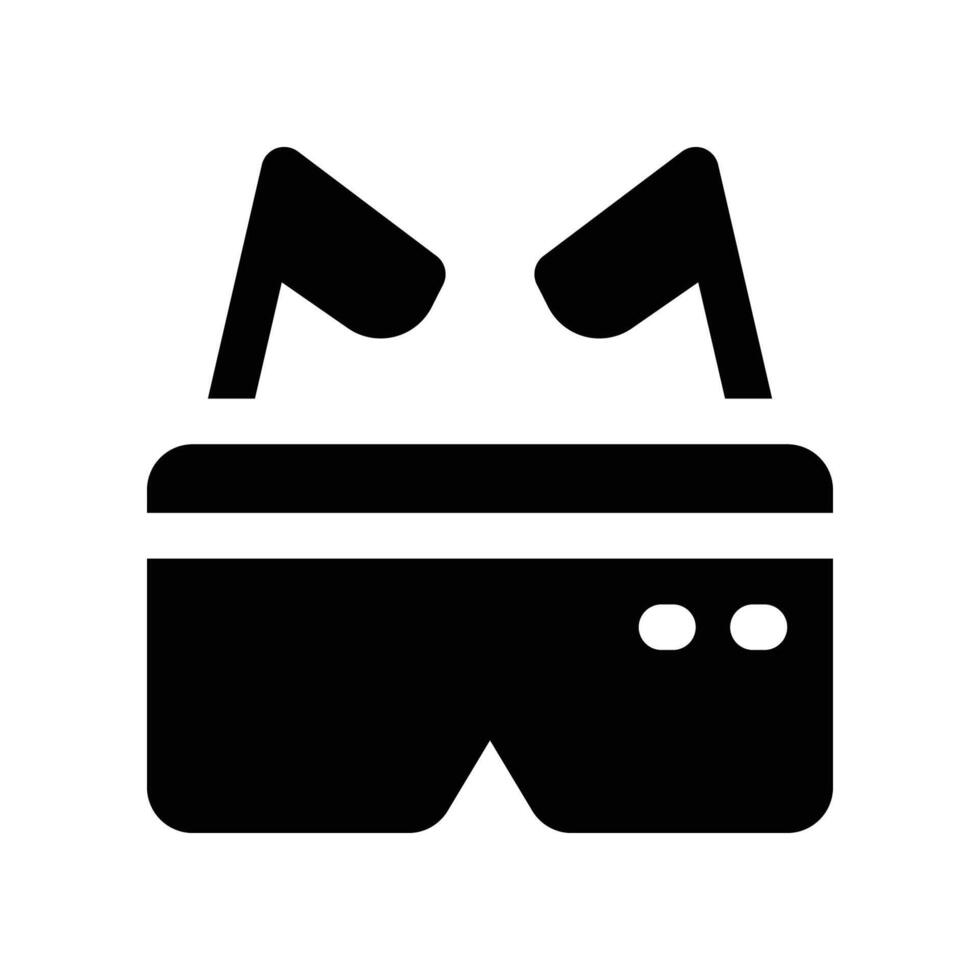 Clever Brille Symbol. Vektor Glyphe Symbol zum Ihre Webseite, Handy, Mobiltelefon, Präsentation, und Logo Design.
