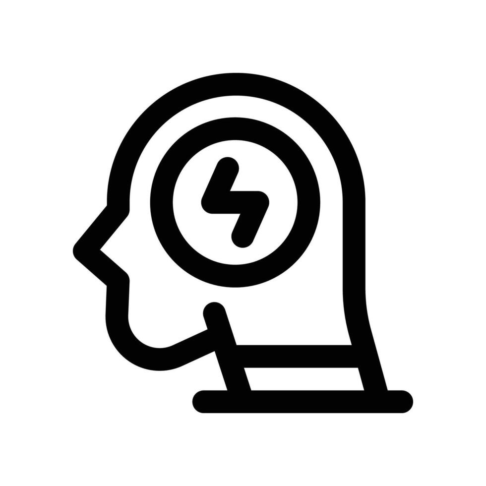 Verstand Symbol. Vektor Linie Symbol zum Ihre Webseite, Handy, Mobiltelefon, Präsentation, und Logo Design.