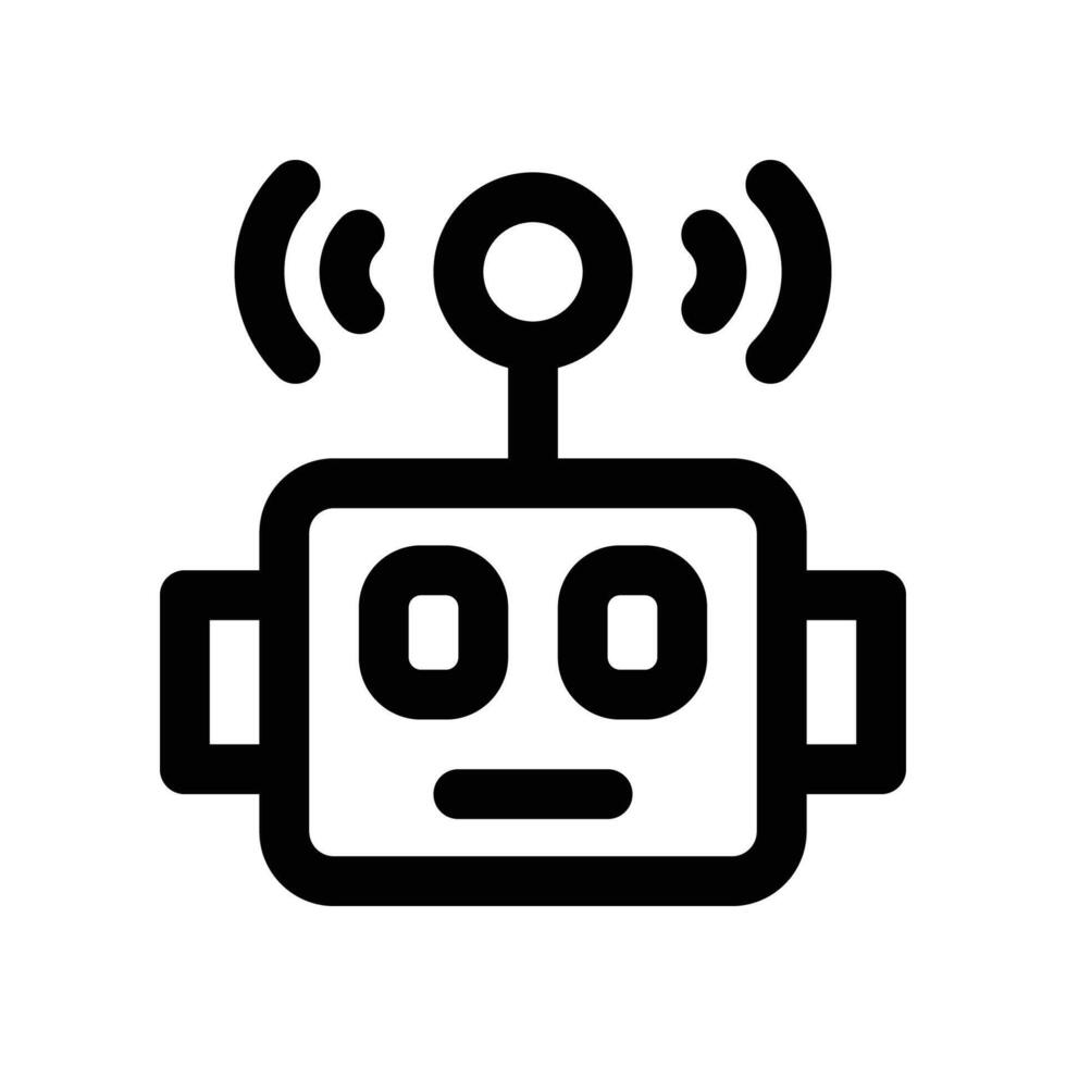 Roboter Symbol. Vektor Linie Symbol zum Ihre Webseite, Handy, Mobiltelefon, Präsentation, und Logo Design.