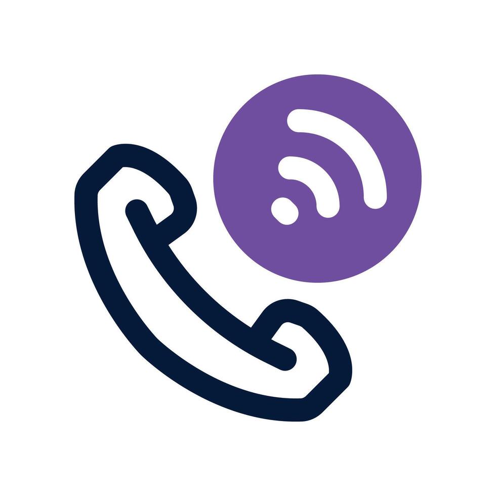 Telefon Anruf Symbol. Vektor Dual Ton Symbol zum Ihre Webseite, Handy, Mobiltelefon, Präsentation, und Logo Design.