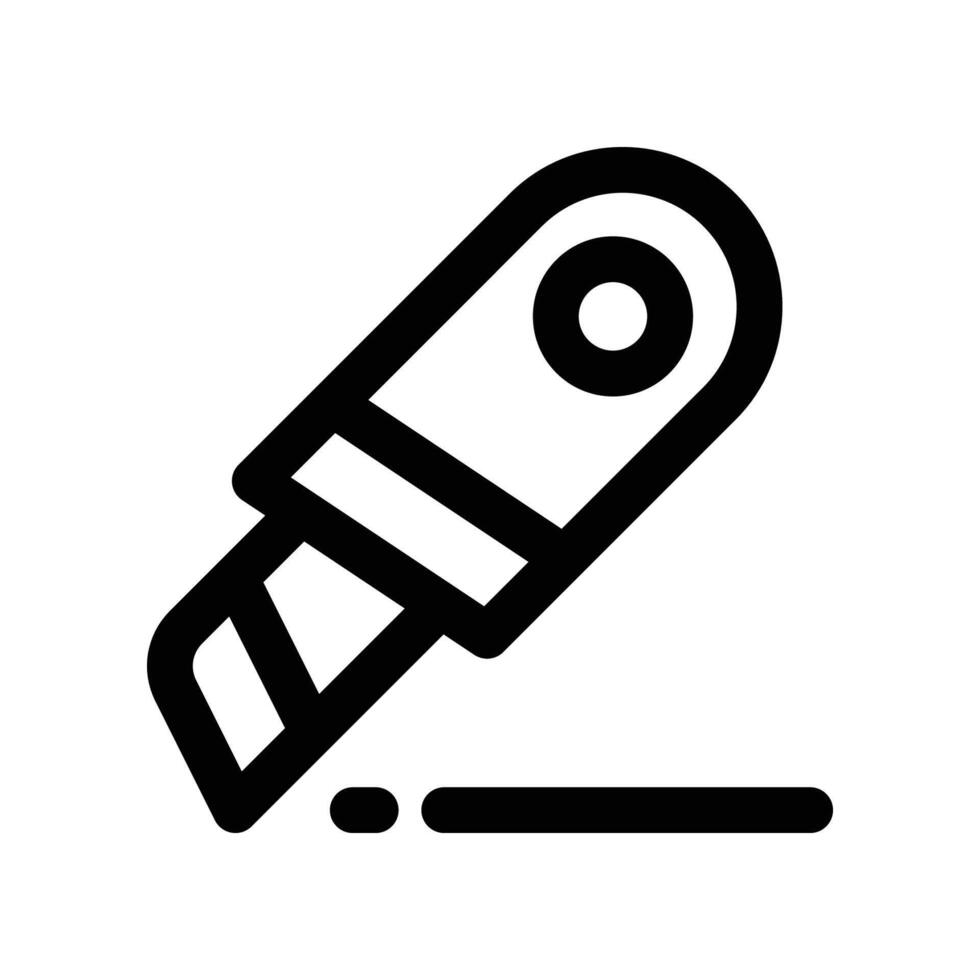 Cutter Symbol. Vektor Linie Symbol zum Ihre Webseite, Handy, Mobiltelefon, Präsentation, und Logo Design.