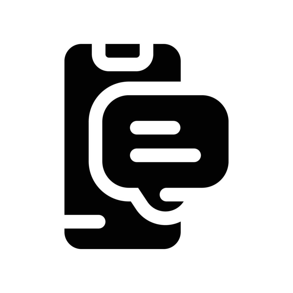 Plaudern Symbol. Vektor Glyphe Symbol zum Ihre Webseite, Handy, Mobiltelefon, Präsentation, und Logo Design.