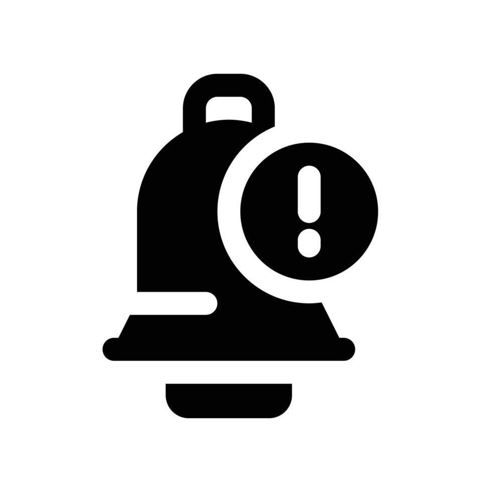 Benachrichtigung Symbol. Vektor Glyphe Symbol zum Ihre Webseite, Handy, Mobiltelefon, Präsentation, und Logo Design.