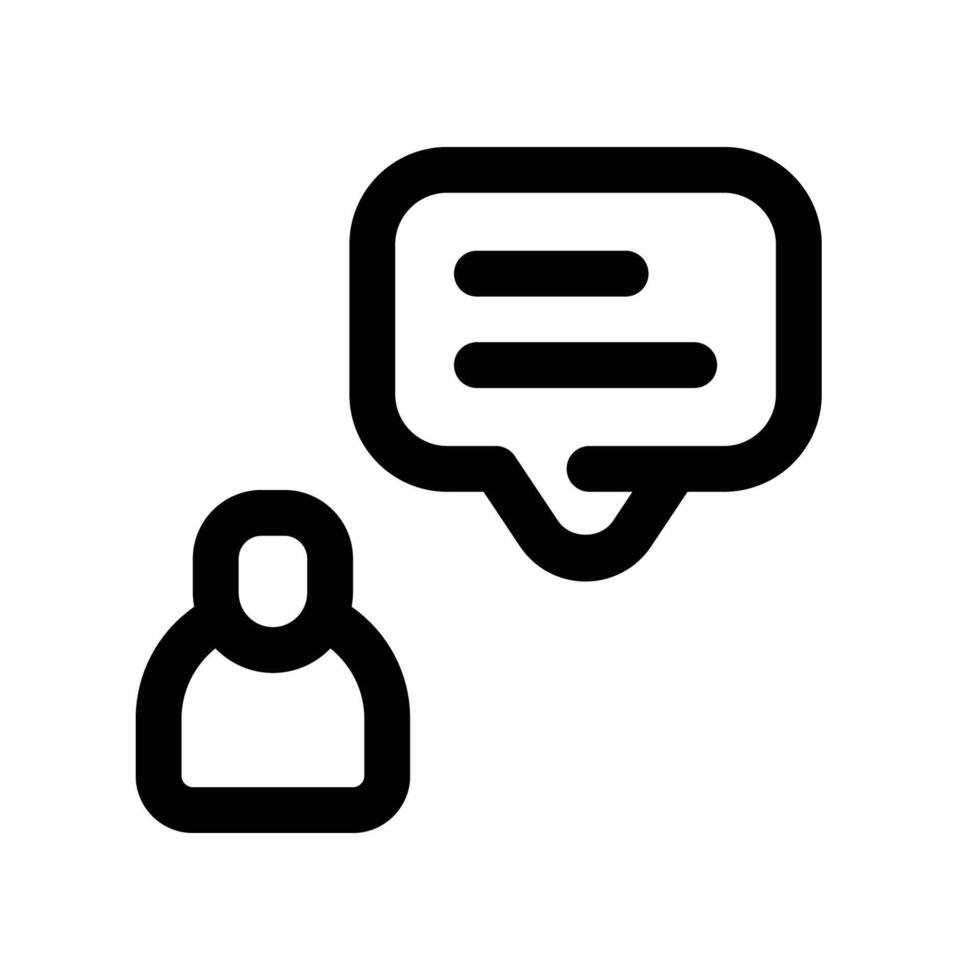 Feedback Symbol. Vektor Linie Symbol zum Ihre Webseite, Handy, Mobiltelefon, Präsentation, und Logo Design.