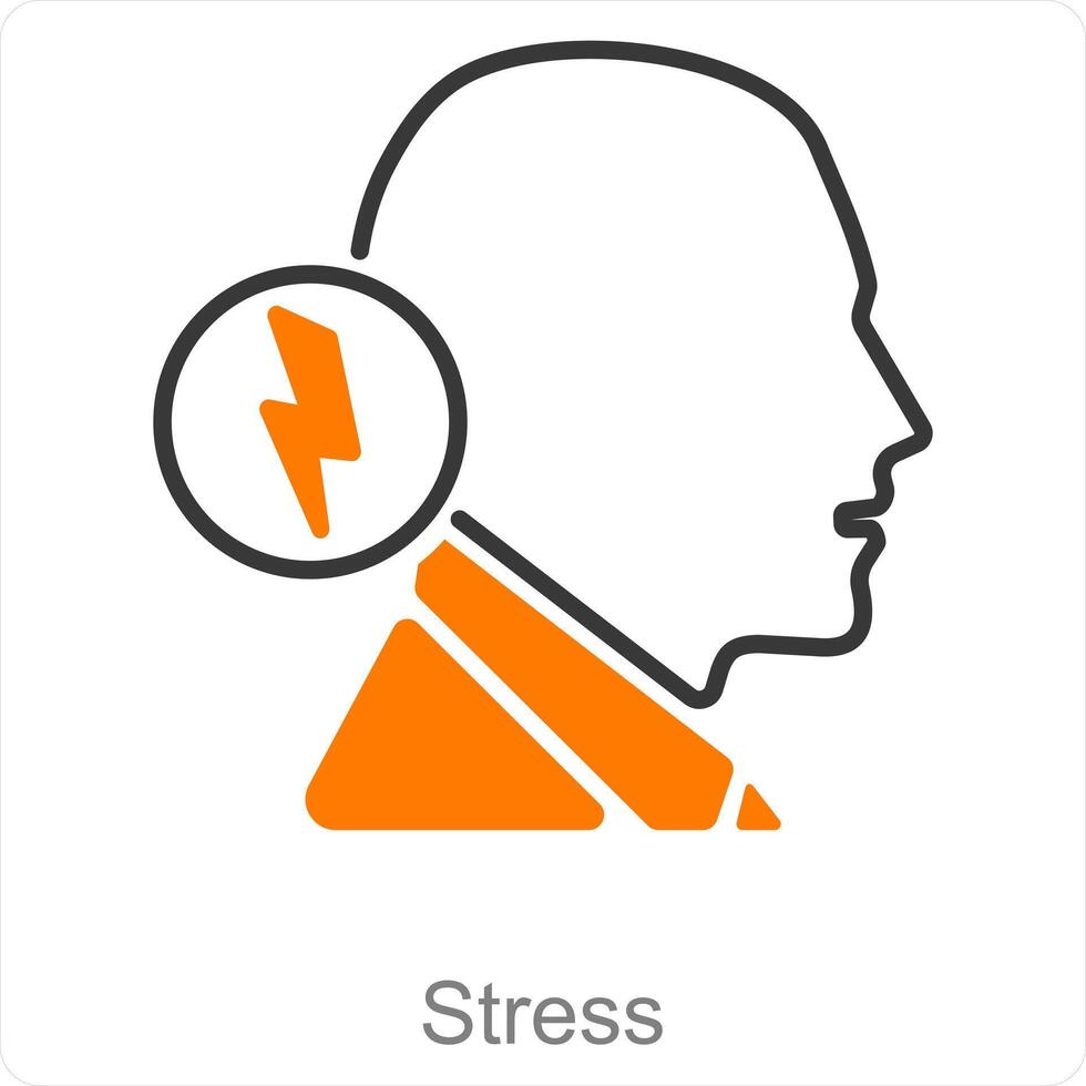 Stress und Spannung Symbol Konzept vektor