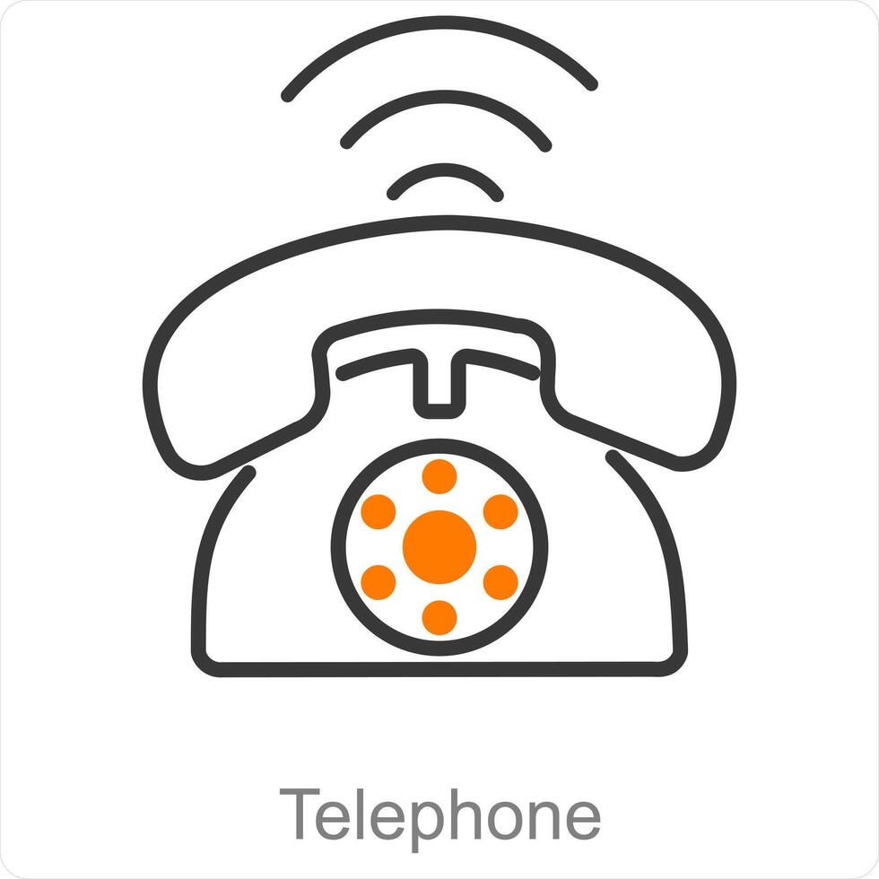 Telefon und Kommunikation Symbol Konzept vektor