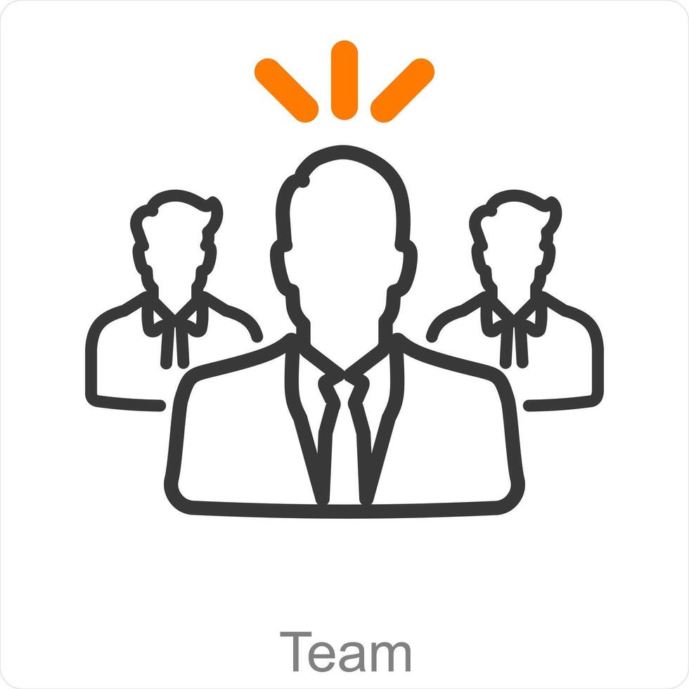team och enhet ikon begrepp vektor