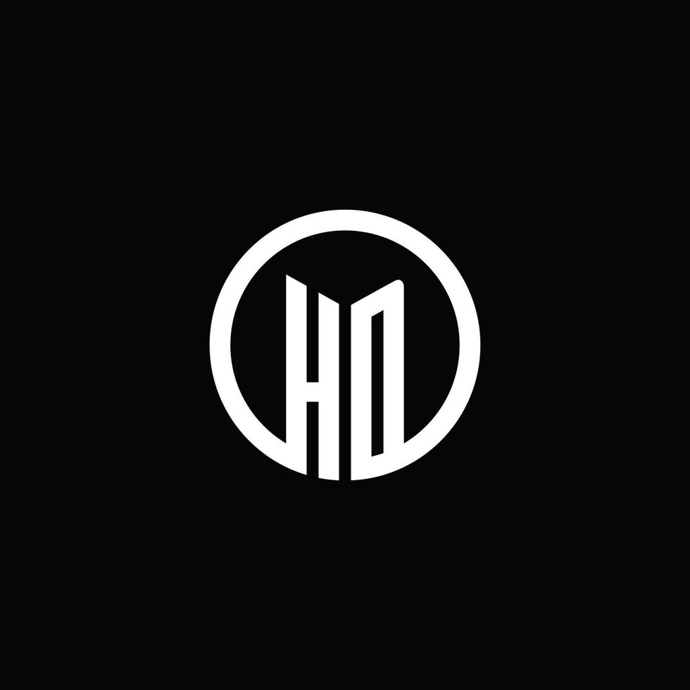 hd monogram logotyp isolerad med en roterande cirkel vektor