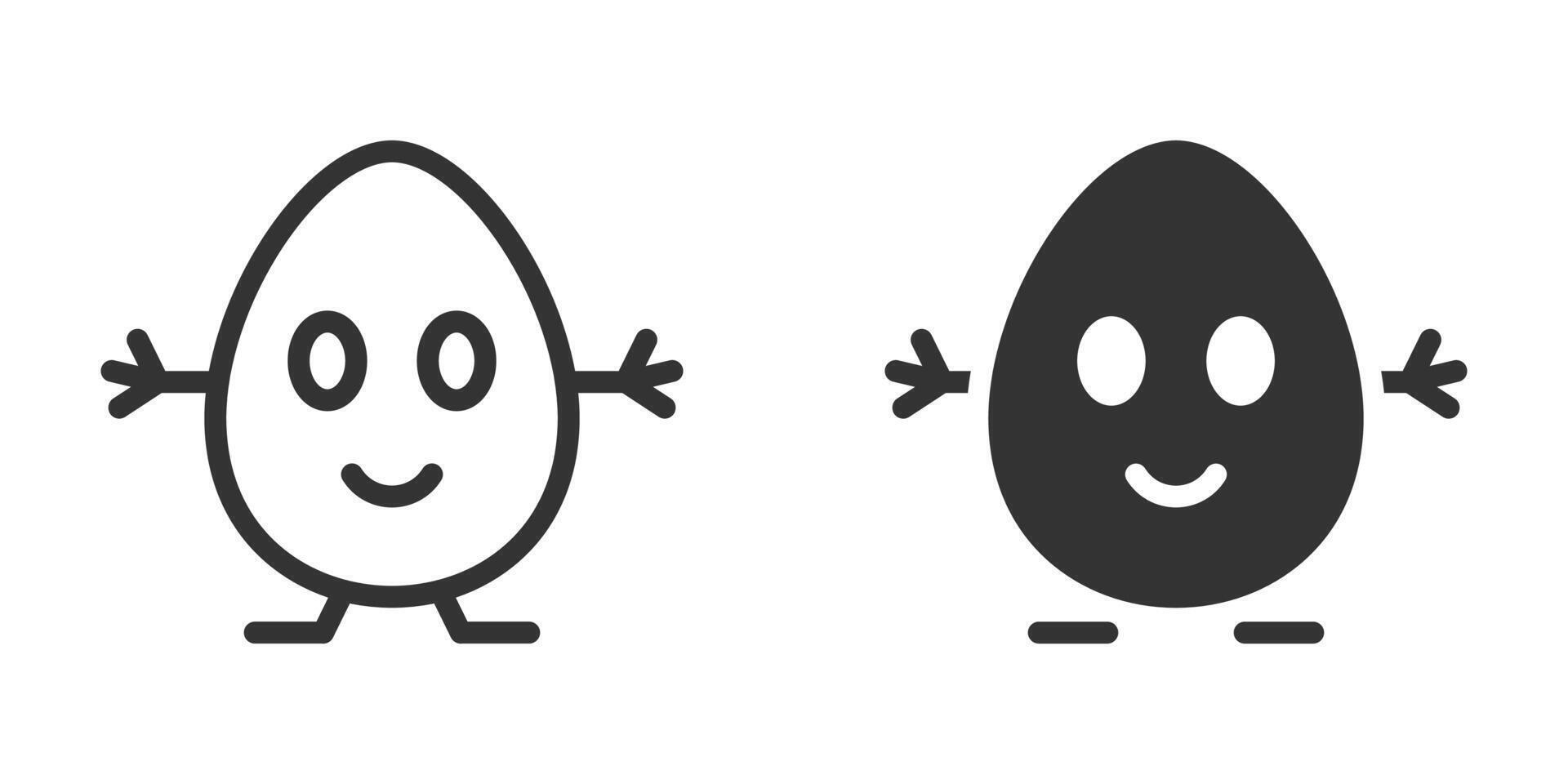 söt ägg ikon. vektor illustration.