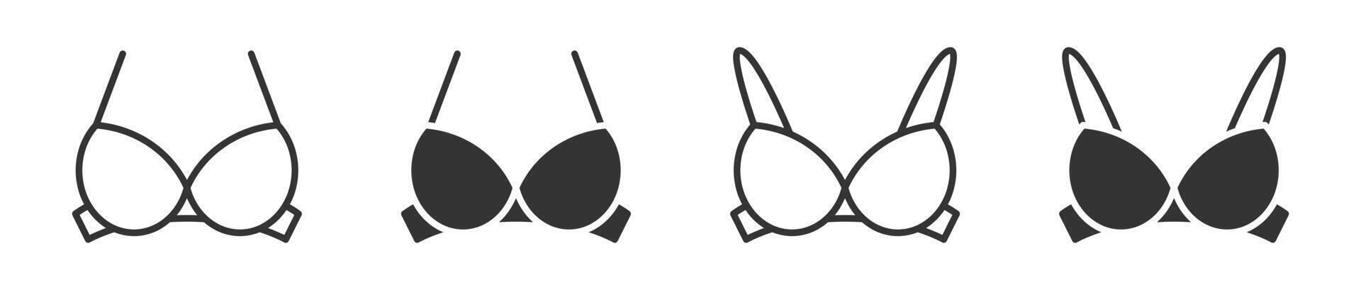 Büstenhalter Symbol isoliert auf ein Weiß Hintergrund. Vektor Illustration.