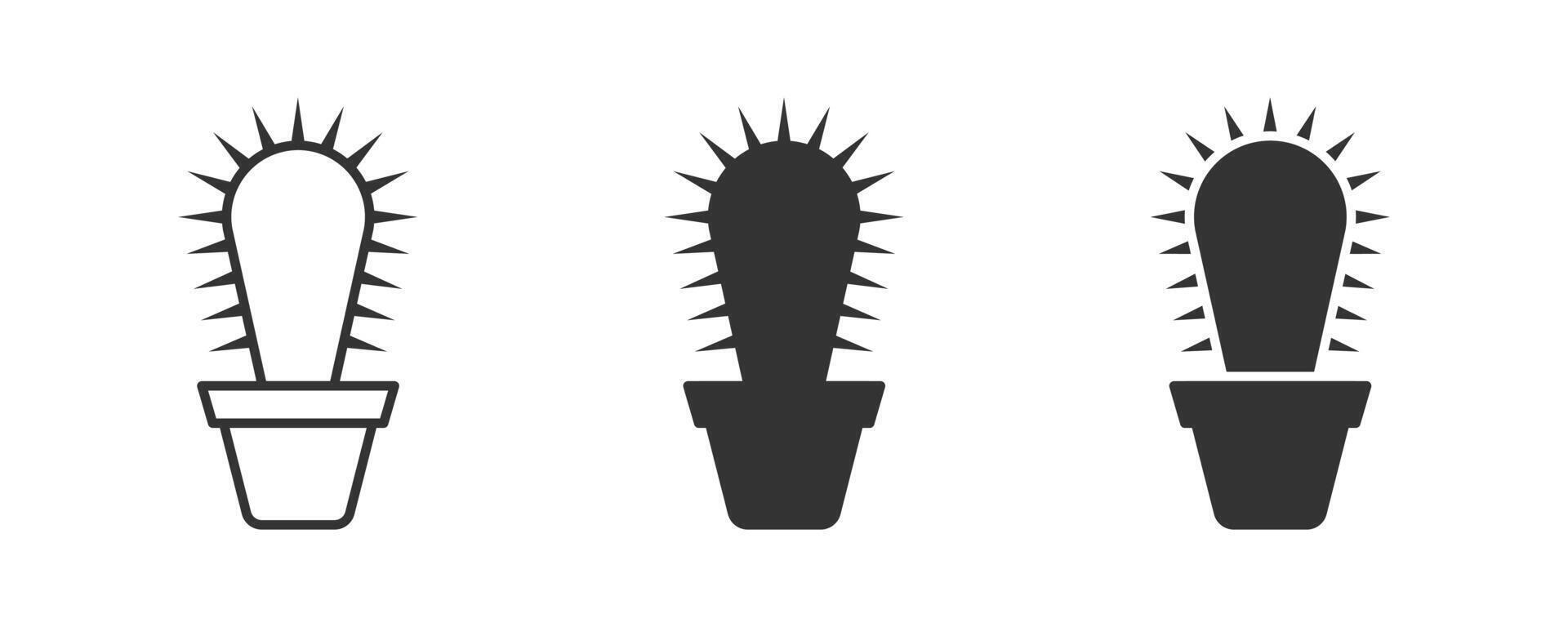 Kaktus Topf Symbol. Vektor Illustration.
