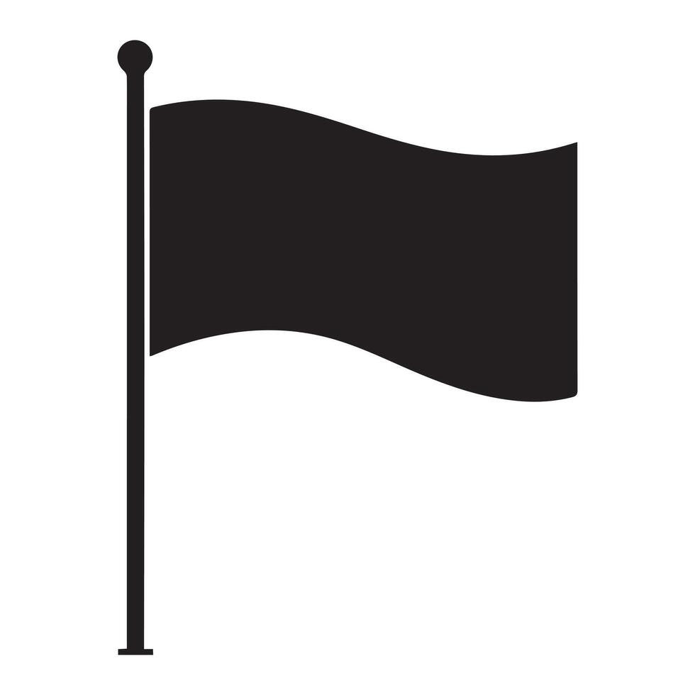 flagga svart ikon nation Land form vektor design.