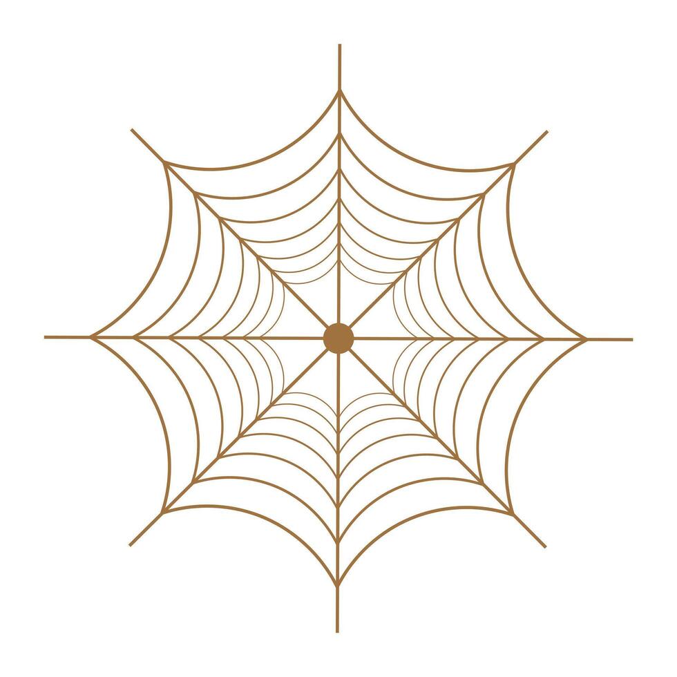 Spinne Netz Muster Linie Symbol Vektor Design.