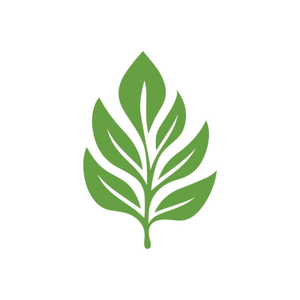 Grün Blatt Symbol gestalten frisch eben Vektor Design.