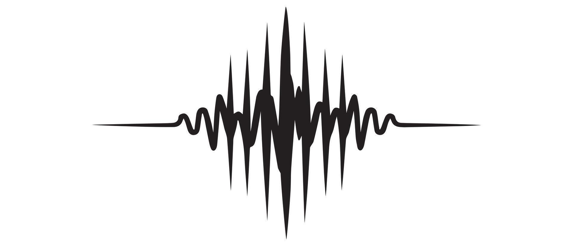 ljud Vinka linje form ikon vektor design.