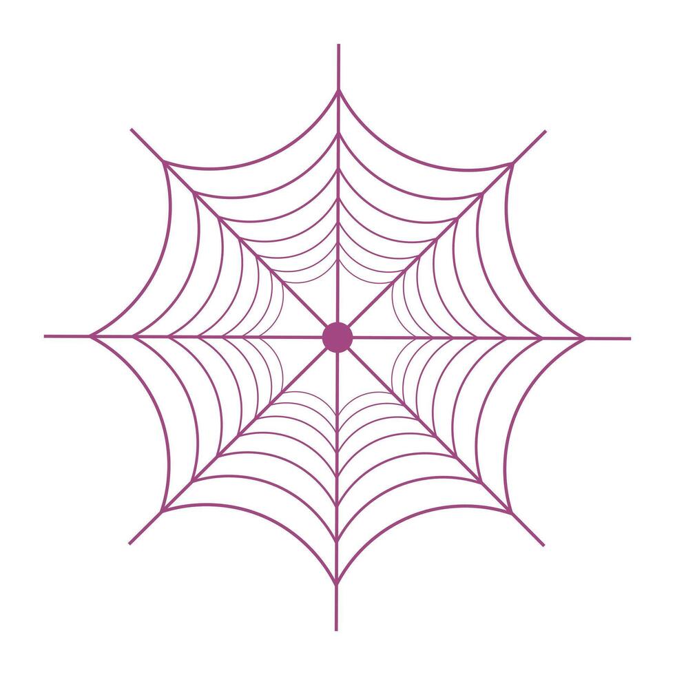 Spinne Netz Muster Linie Symbol Vektor Design.