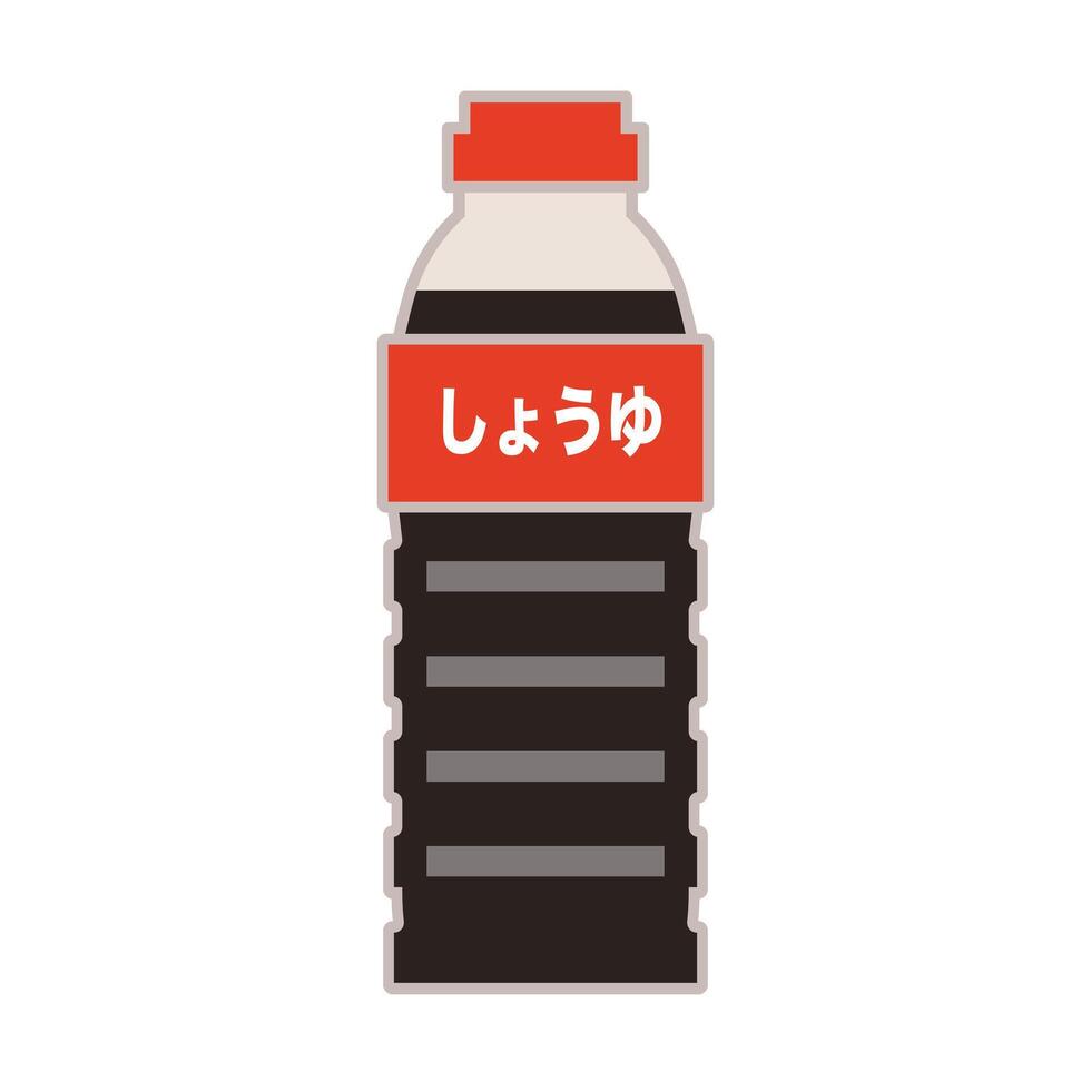 Plastik Flasche Symbol von Soja Soße. japanisch Soja Soße. Vektor. vektor