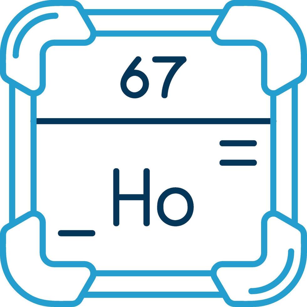 Holmium Linie Blau zwei Farbe Symbol vektor