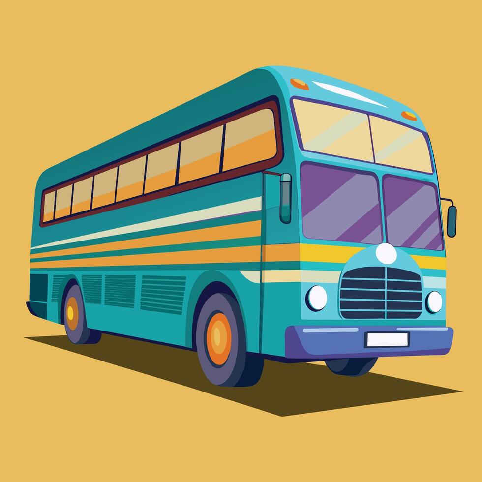 Bus eben Design Karikatur Symbol Illustration Schule Bus Vektor