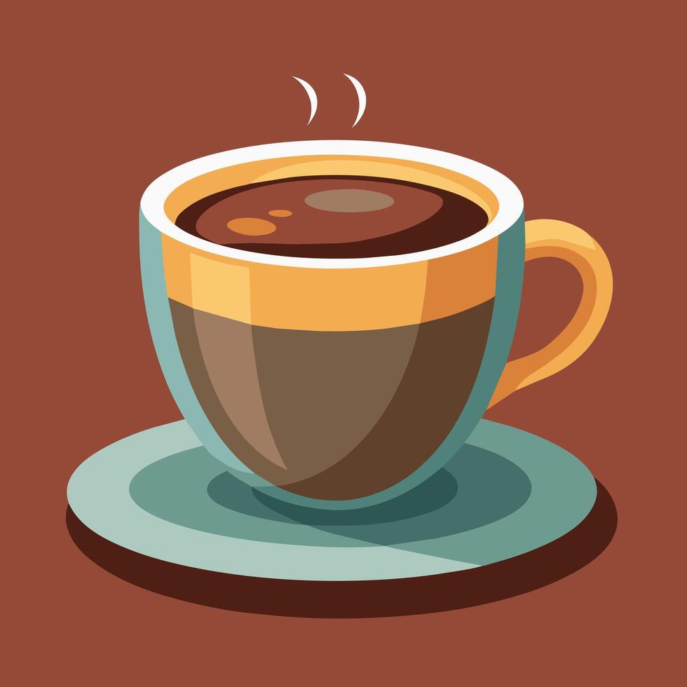 kaffe kopp tecknad serie illustration, kaffe råna dryck ikon begrepp isolerat vektor