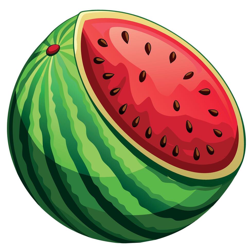 Wassermelone bunt Karikatur Vektor Illustration