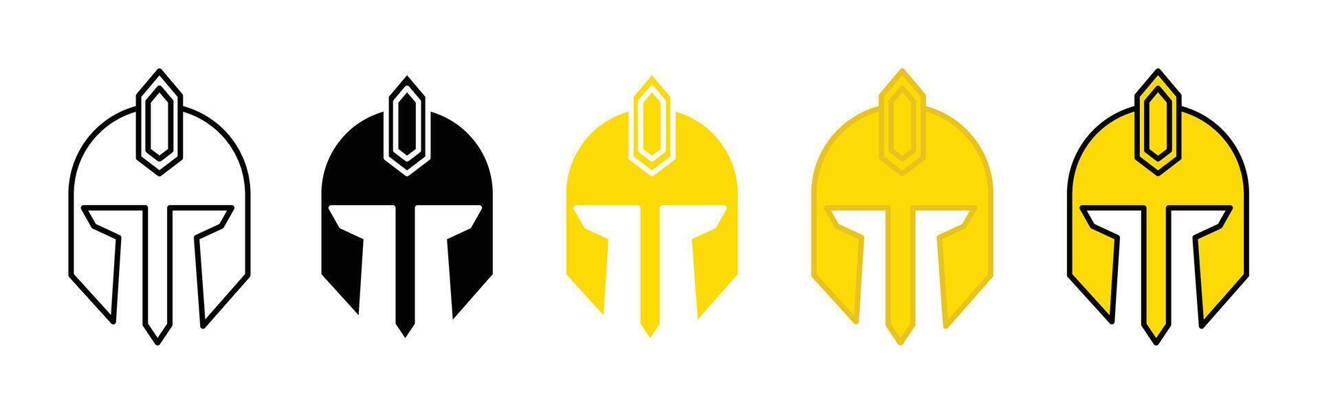 krigare mask ikon vektor