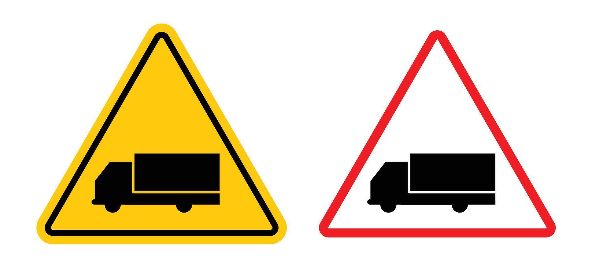 lastbil varning tecken vektor