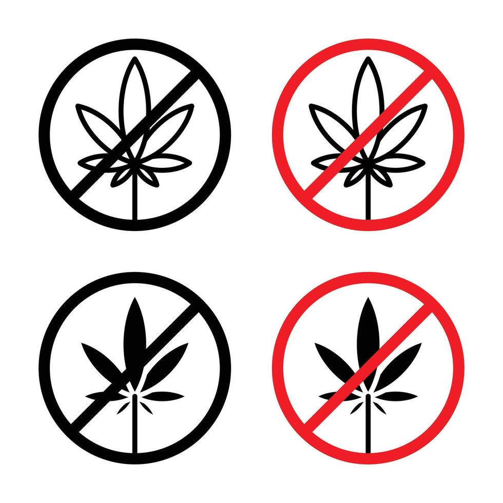 Nein Marihuana Zeichen vektor