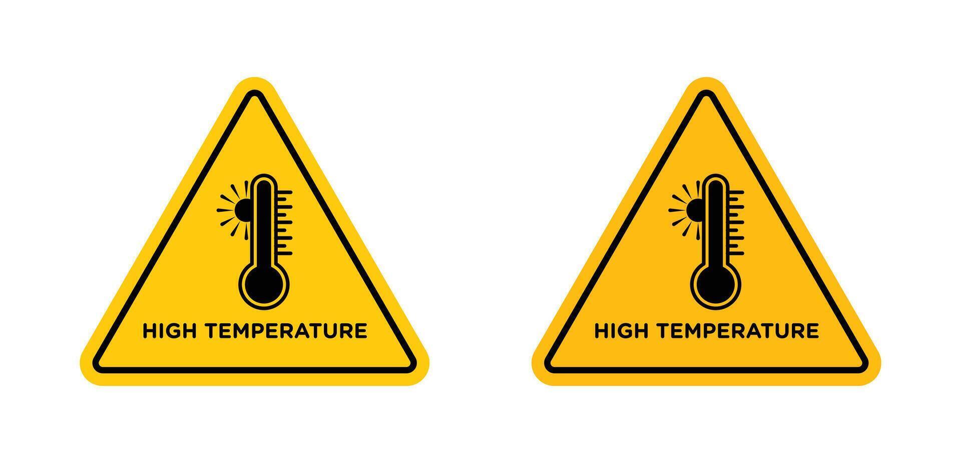 hög temperatur varning tecken vektor