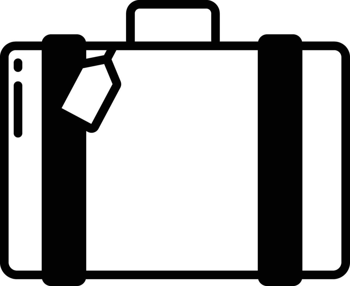 Gepäck Glyphe und Linie Vektor Illustration