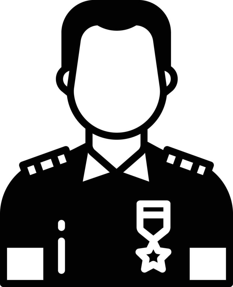 polis glyf och linje vektor illustration