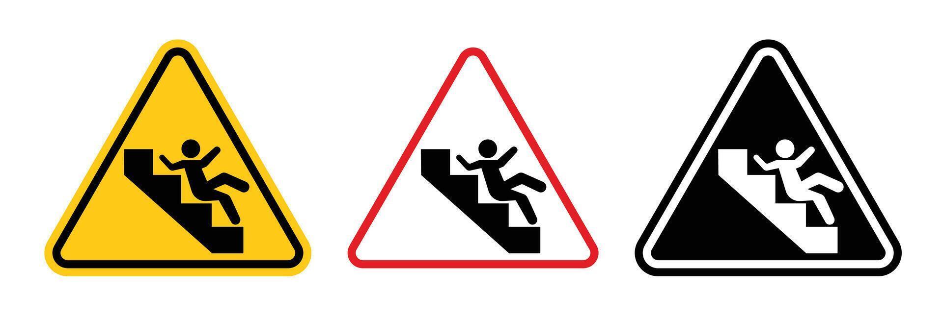 Vorsicht Treppe Zeichen vektor