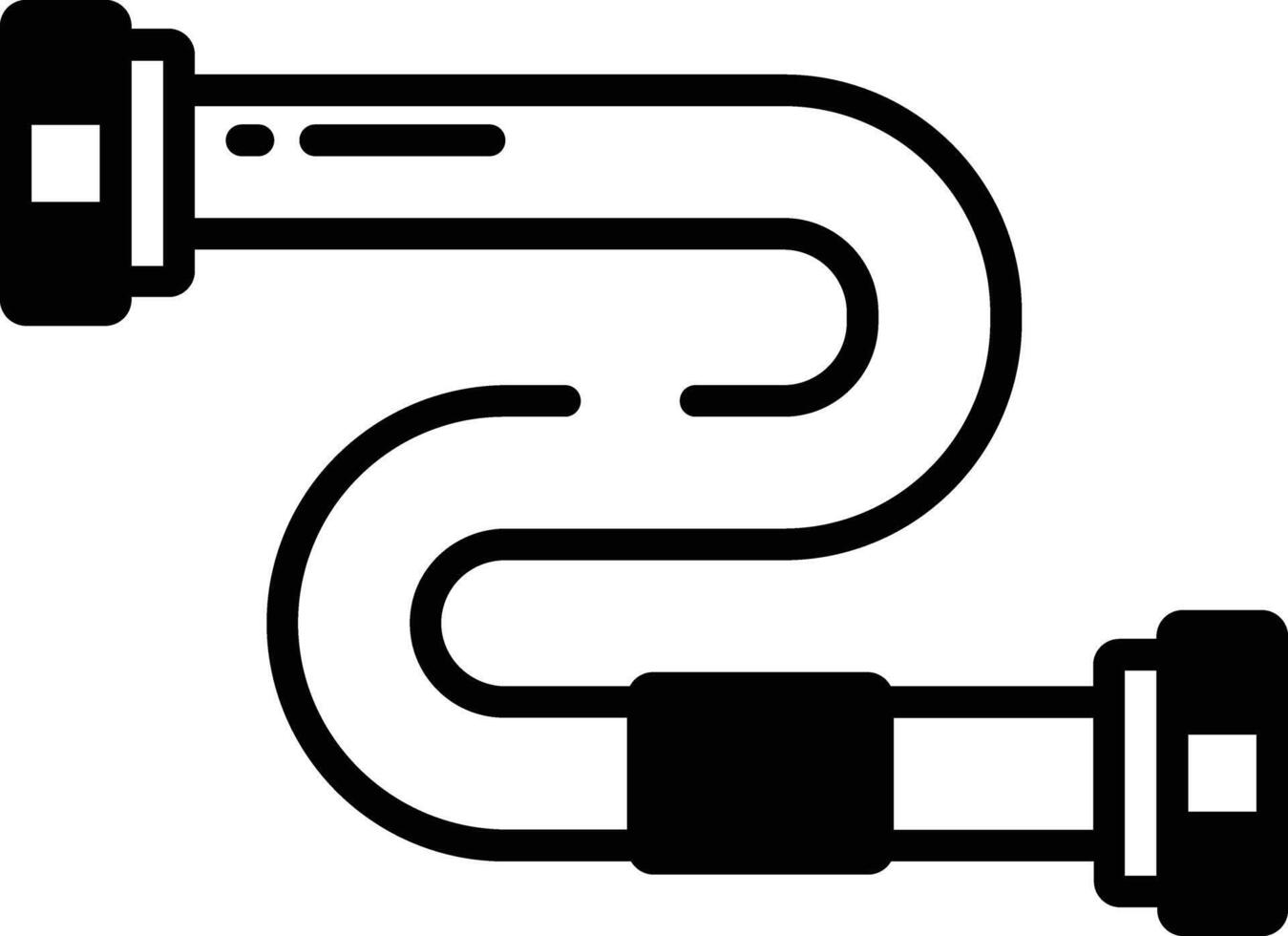 Rohr3 Glyphe und Linie Vektor Illustration