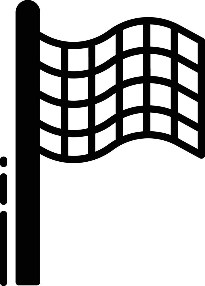 flagga glyf och linje vektor illustration