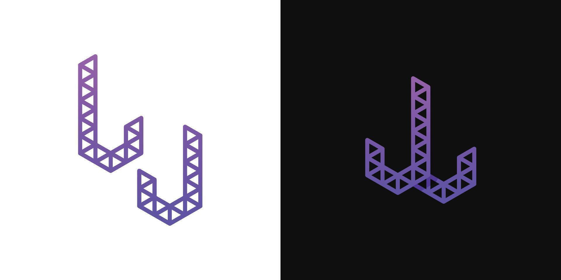 Briefe J L und lj Polygon Logo, geeignet zum Geschäft verbunden zu Polygon mit J L oder lj Initialen vektor