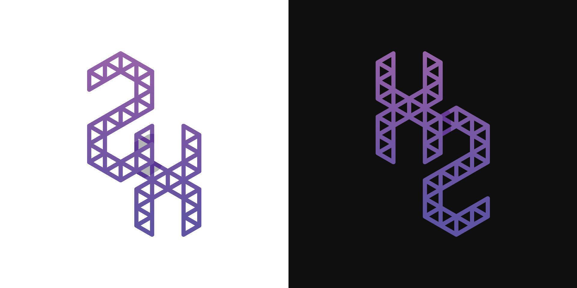 Briefe xz und zx Polygon Logo, geeignet zum Geschäft verbunden zu Polygon mit xz oder zx Initialen vektor