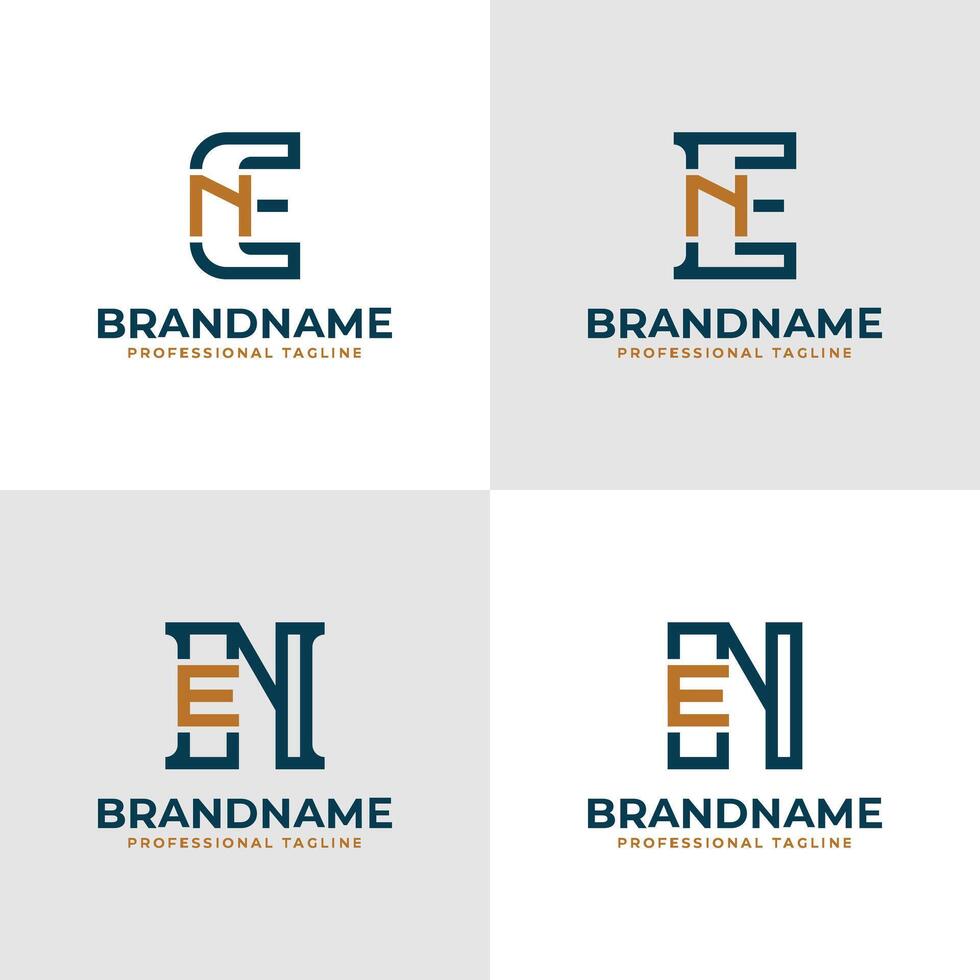 elegant Briefe en und ne Monogramm Logo, geeignet zum Geschäft mit en oder ne Initialen vektor