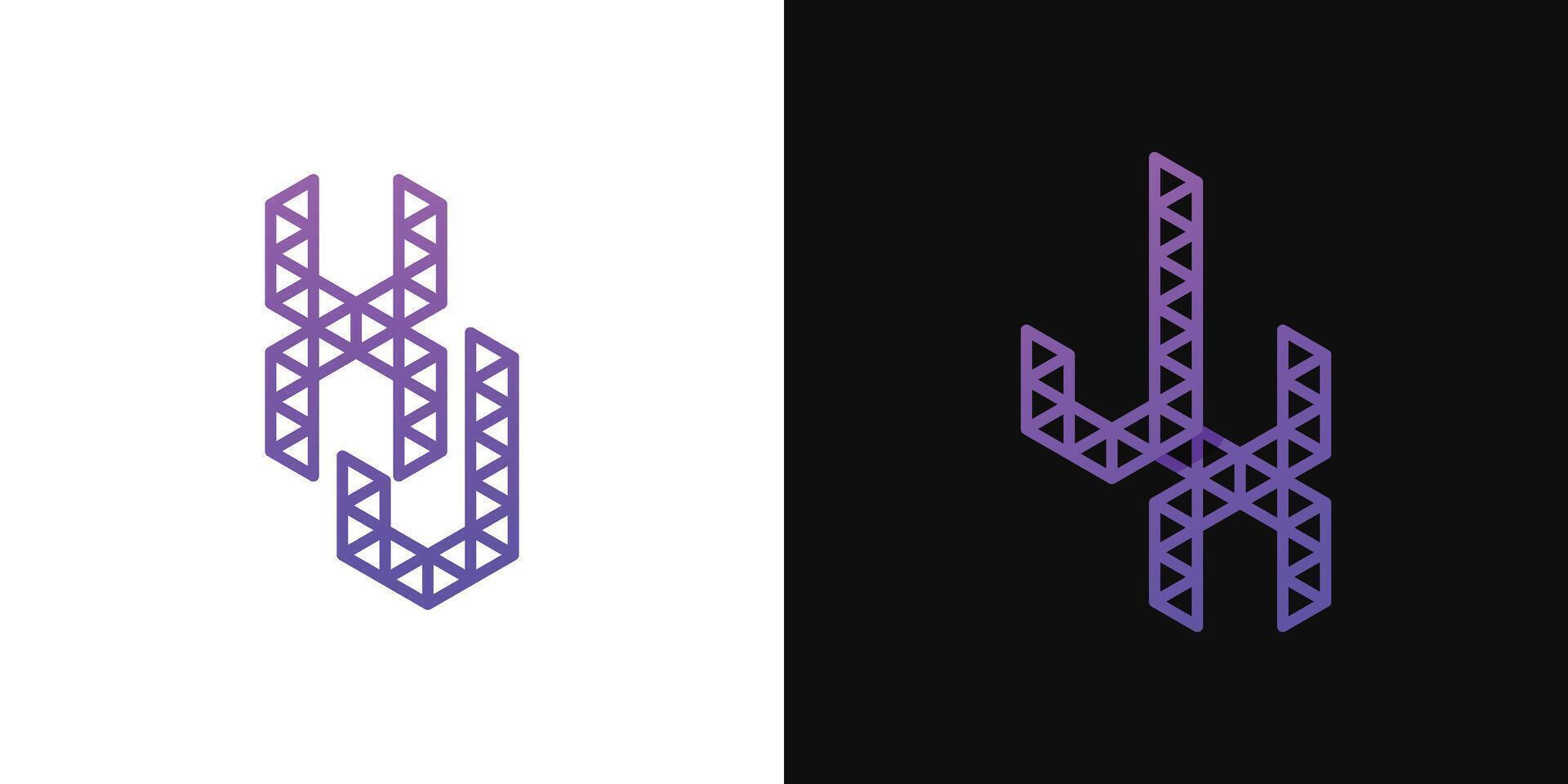 brev jx och xj polygon logotyp, lämplig för företag relaterad till polygon med jx eller xj initialer vektor