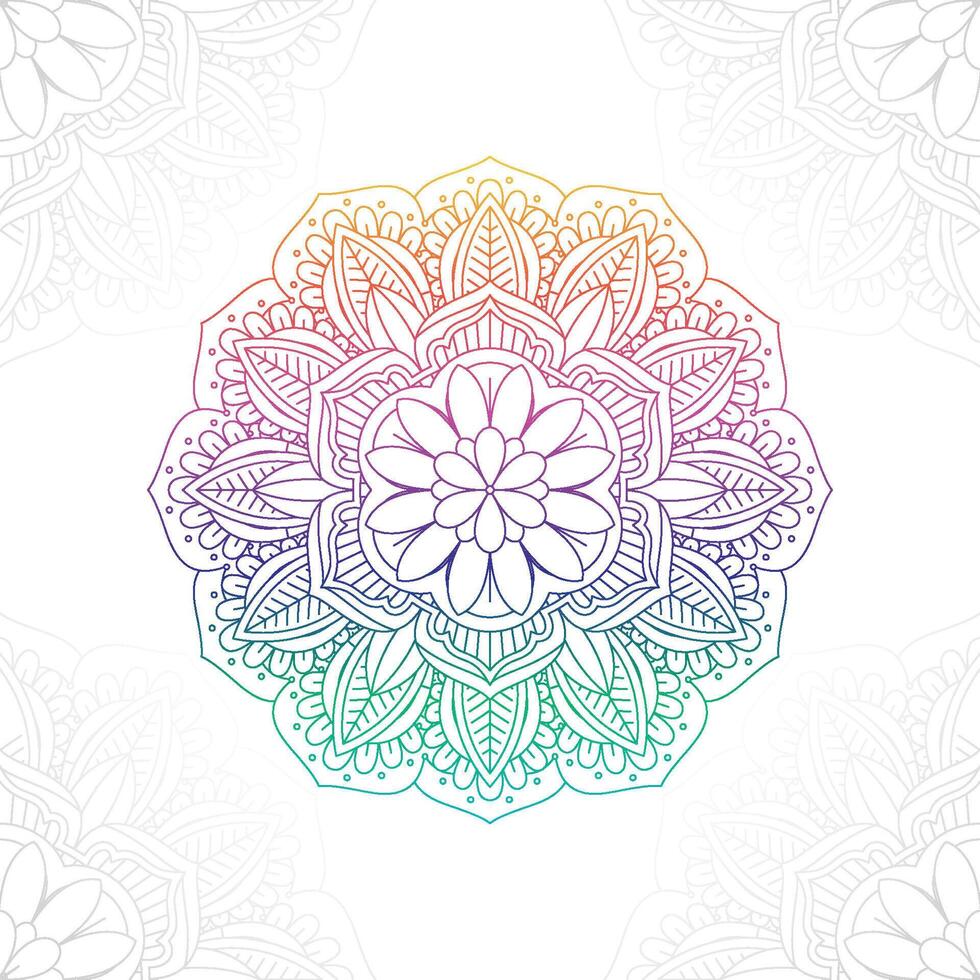 dekorativ Mandala Design Hintergrund vektor