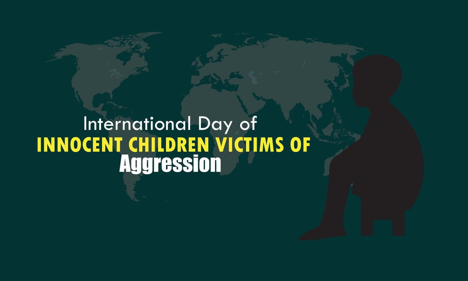 internationell dag av oskyldig barn offer av aggression vektor