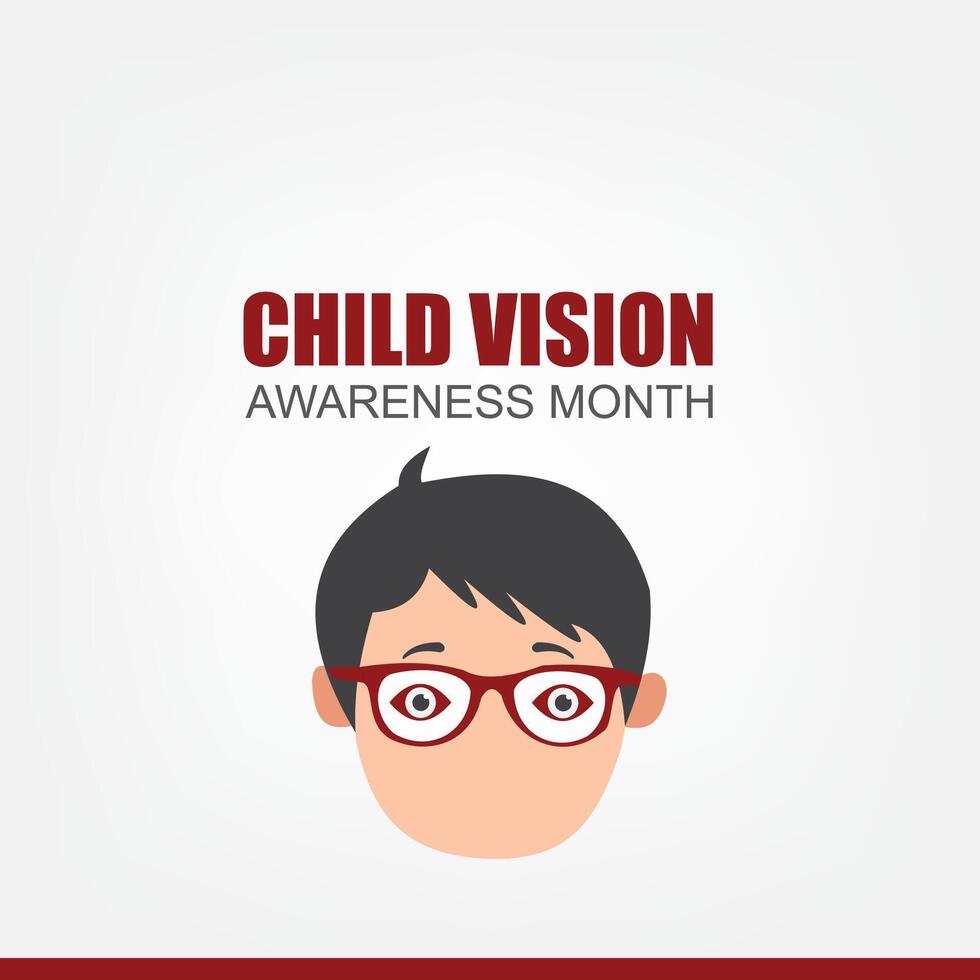 Kind Vision Bewusstsein Monat Illustration Vektor Design. einfach und elegant Design