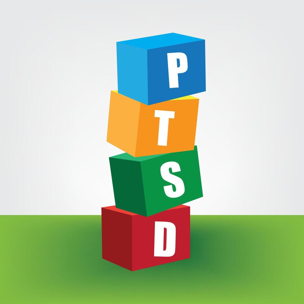 National ptsd Bewusstsein Monat Vektor Design. einfach und elegant Design