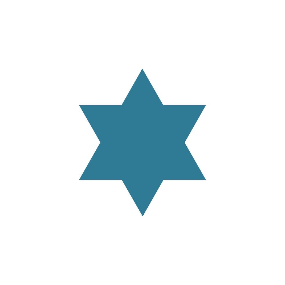 star of david form ikon i platt design vektor