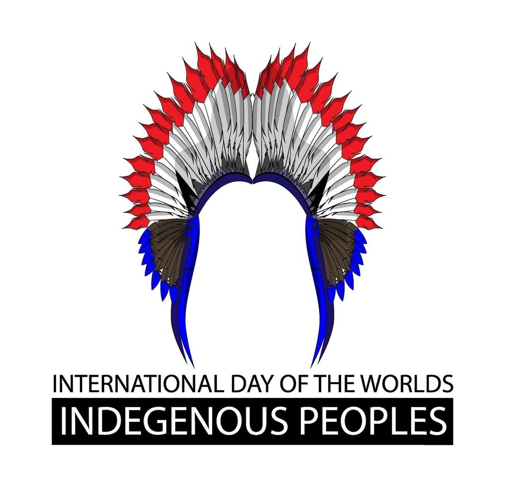 internationella dagen för världens ursprungsbefolkningar vektor