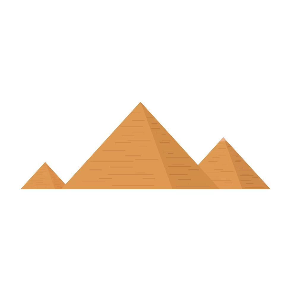 Pyramiden flaches Design-Symbol vektor