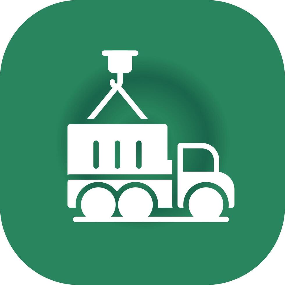 kreatives Icon-Design für Container-LKW vektor