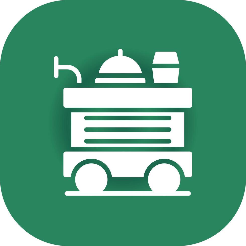 Food Trolley kreatives Icon-Design vektor