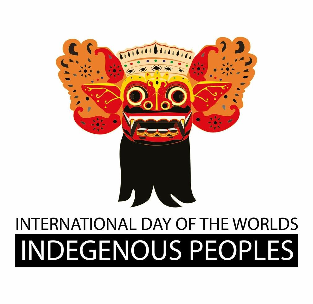 Internationaler Tag der indigenen Völker der Welt vektor